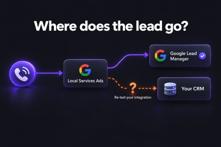 Local Services Ads leads reach Google Lead Manager while CRM integrations need re-testing